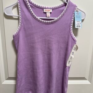 Cat & Jack Lavender Tank Top with White Trim